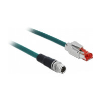 Delock Netzwerkkabel M12 X-kodiert 8 Pin zu RJ45 Stecker...
