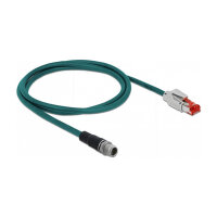Delock Netzwerkkabel M12 X-kodiert 8 Pin zu RJ45 Stecker...