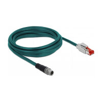 Delock Netzwerkkabel M12 X-kodiert 8 Pin zu RJ45 Stecker...