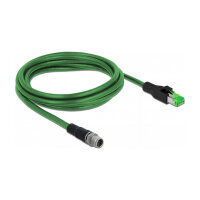 Delock Netzwerkkabel M12 4 Pin D-kodiert zu RJ45 Stecker...