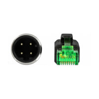 Delock Netzwerkkabel M12 4 Pin D-kodiert zu RJ45 Stecker PVC 2 m