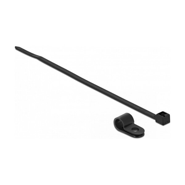 Delock Befestigungsschelle 4,8 mm mit Kabelbinder L 150 x B 2,5 schwarz