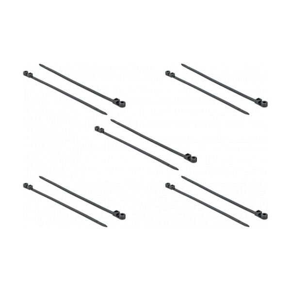 Delock Kabelbinder mit Befestigungsöse L 300 x B 7,6 mm schwarz 10 Stück