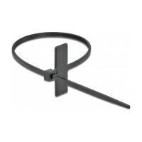 Delock Kabelbinder mit Beschriftungsfeld L 100 x B 2,5 mm schwarz 10 Stück