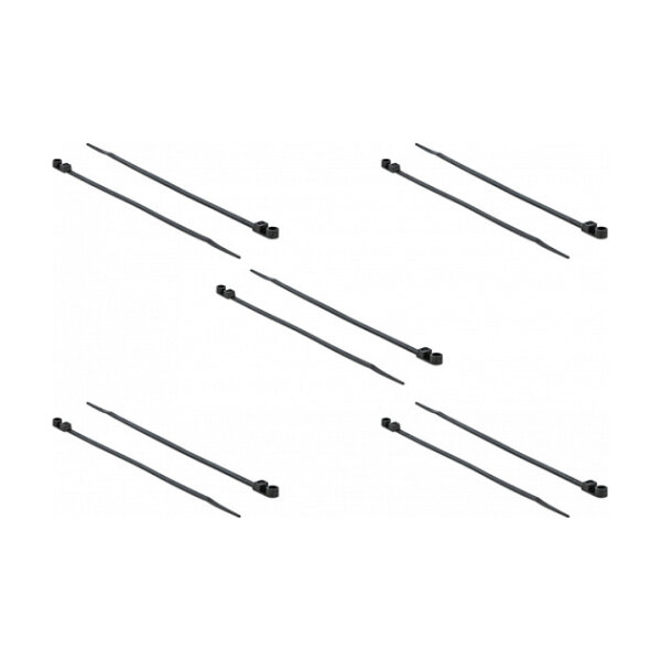 Delock Kabelbinder mit Befestigungsöse L 160 x B 4,8 mm schwarz 10 Stück