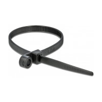 Delock Kabelbinder mit Befestigungsöse L 160 x B 4,8 mm schwarz 10 Stück
