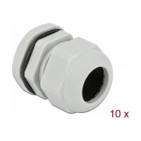 Delock Kabelverschraubung PG25 10 Stück grau