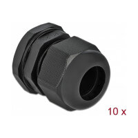 Delock Kabelverschraubung PG21 10 Stück schwarz