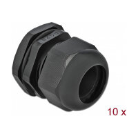 Delock Kabelverschraubung PG29 10 Stück schwarz