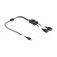 Delock Kabel USB Typ-A Stecker zu 2 x USB Typ-A Buchse mit Schalter 1 m