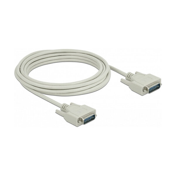 Delock Serielles Kabel D-Sub15 Stecker zu Stecker 5 m
