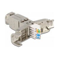 Delock Verbinder für Netzwerkkabel Cat.6A STP werkzeugfrei