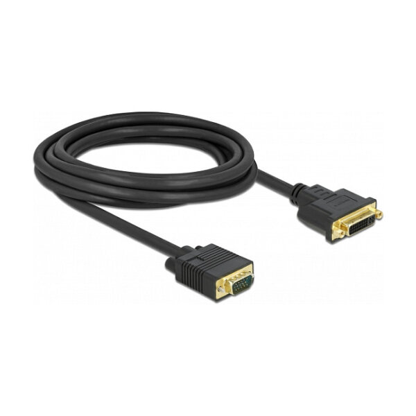 Delock Kabel DVI 24+5 Buchse zu VGA Stecker 3 m