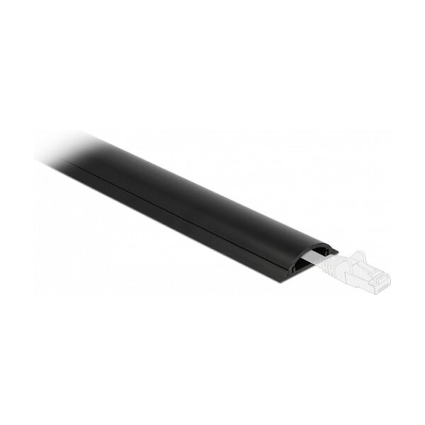 Delock Kabelkanal selbstklebend 30 x 8 mm - Länge 1 m schwarz