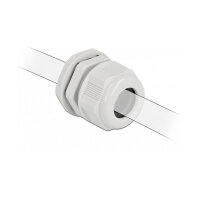 Delock Kabelverschraubung PG16 für Rundkabel grau 2 Stück