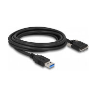 Delock USB 5 Gbps Kabel Typ-A Stecker zu Typ Micro-B Stecker mit Schrauben 3 m