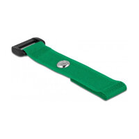 Delock Klett-Kabelbinder mit Schlaufe und Befestigungsöse L 150 x B 20 mm grün 5 Stück