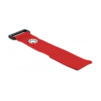 Delock Klett-Kabelbinder mit Schlaufe und Befestigungsöse L 280 x B 38 mm rot 3 Stück