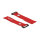 Delock Klett-Kabelbinder mit Schlaufe und Befestigungsöse L 280 x B 38 mm rot 3 Stück