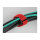 Delock Klett-Kabelbinder mit Schlaufe und Befestigungsöse L 280 x B 38 mm rot 3 Stück