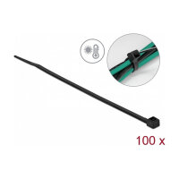 Delock Kabelbinder hitzebeständig L 150 x B 3,6 mm schwarz 100 Stück