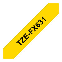 Brother TZe-FX631 Beschriftungsband Schwarz auf Gelb