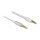 Delock Klinkenkabel 3,5 mm 4 Pin Stecker zu Stecker Ultra Slim 0,5 m weiß