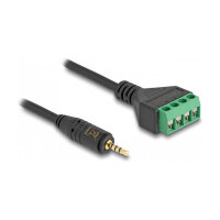 Delock Kabel Klinkenstecker 2,5 mm 4 Pin zu Terminalblock...