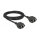 Delock Netzwerk Verlängerungskabel S/FTP RJ45 Buchse zu RJ45 Buchse Cat.6A 2 m schwarz
