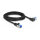 Delock RJ45 Netzwerkkabel Cat.6A S/FTP gerade / links gewinkelt 3 m schwarz