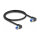 Delock RJ45 Netzwerkkabel Cat.6A S/FTP rechts gewinkelt 0,5 m schwarz