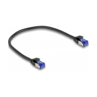 Delock RJ45 Netzwerkkabel Cat.6A S/FTP Slim 0,25 m schwarz