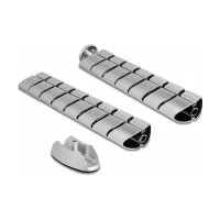 Delock Kabelkanal für Schreibtisch 740 x 75 mm höhenverstellbar silber