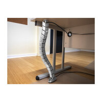 Delock Kabelkanal für Schreibtisch 740 x 75 mm höhenverstellbar silber