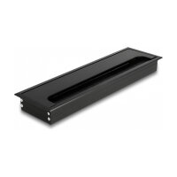 Delock Kabeldurchführung für Tischeinbau mit Bürste 280 x 80 x 28 mm schwarz