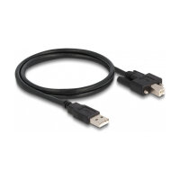 Delock Kabel USB 2.0 Typ-A Stecker zu Typ-B Stecker mit Schrauben 1 m