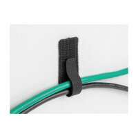 Delock Mini Klett-Kabelhalter L 90 mm x B 24 mm selbstklebend 10 Stück weiß