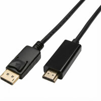 Captiva Kabel Displayport zu HDMI schwarz 4K 60Hz 1m...