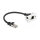 Delock Easy 45 Netzwerk Verlängerungskabel S/FTP RJ45 Stecker zu RJ45 Buchse Cat.6A 25 cm schwarz / weiß