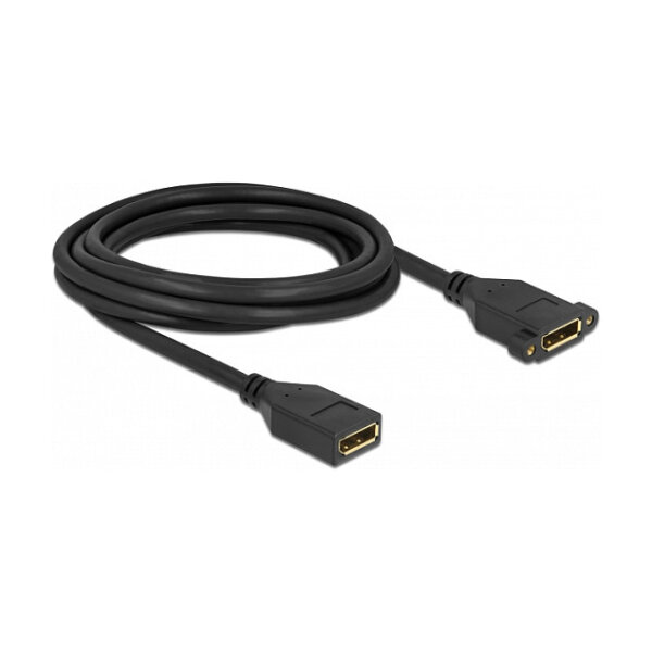 Delock DisplayPort 1.2 Kabel Buchse zu Buchse zum Einbau 4K 60 Hz 3 m