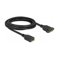 Delock DisplayPort 1.2 Kabel Buchse zu Buchse zum Einbau 4K 60 Hz 3 m