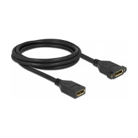Delock DisplayPort 1.2 Kabel Buchse zu Buchse zum Einbau 4K 60 Hz 2 m
