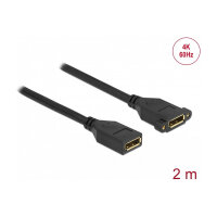 Delock DisplayPort 1.2 Kabel Buchse zu Buchse zum Einbau 4K 60 Hz 2 m