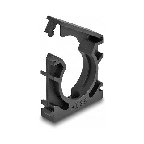 Delock Kabelschlauchhalter mit Verschlussclip 25 mm 4 Stück schwarz