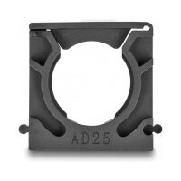 Delock Kabelschlauchhalter mit Verschlussclip 25 mm 4 Stück schwarz