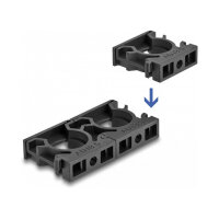 Delock Kabelschlauchhalter mit Verschlussclip 13 mm 8 Stück schwarz