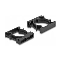 Delock Kabelschlauchhalter mit Verschlussclip 34,5 mm 4 Stück schwarz