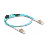 Delock LWL Kabel mit Metallarmierung LC Duplex zu LC Duplex Multimode OM3 1 m