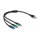Delock USB Ladekabel 3 in 1 Typ-A zu Micro USB / 2 x USB Type-C™ 30 cm