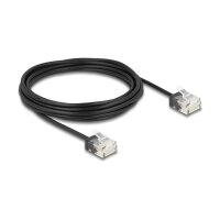 Delock RJ45 Netzwerkkabel Cat.6 UTP Ultra Slim 5 m schwarz mit kurzen Steckern